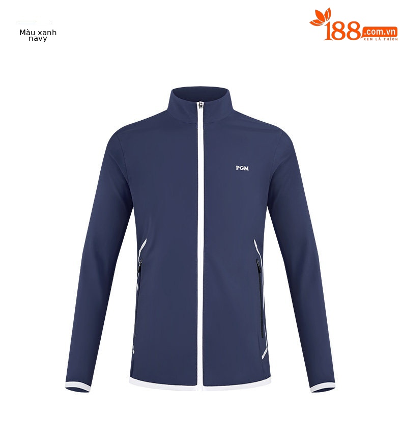 Áo khoác golf trẻ em PGM cổ đứng chống gió chống mưa thu đông — YF455-màu trắng, YF455-màu xanh nước biển, YF455-màu đỏ chi tiết 11