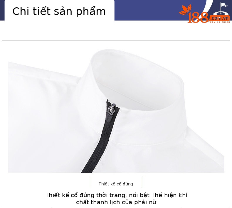 Áo khoác golf trẻ em PGM cổ đứng chống gió chống mưa thu đông — YF455-màu trắng, YF455-màu xanh nước biển, YF455-màu đỏ chi tiết 17