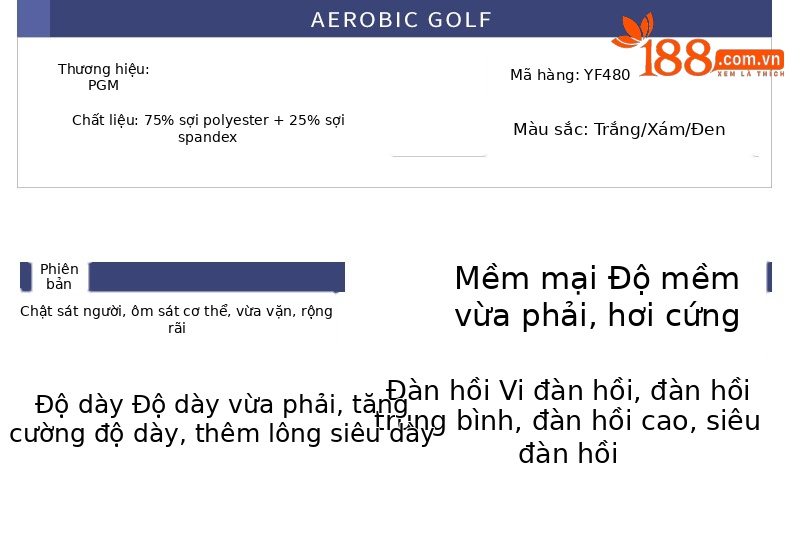 Áo polo nam dài tay cổ lật PGM mùa đông — YF480-màu trắng, YF480-màu xám, YF480-Đen chi tiết 4