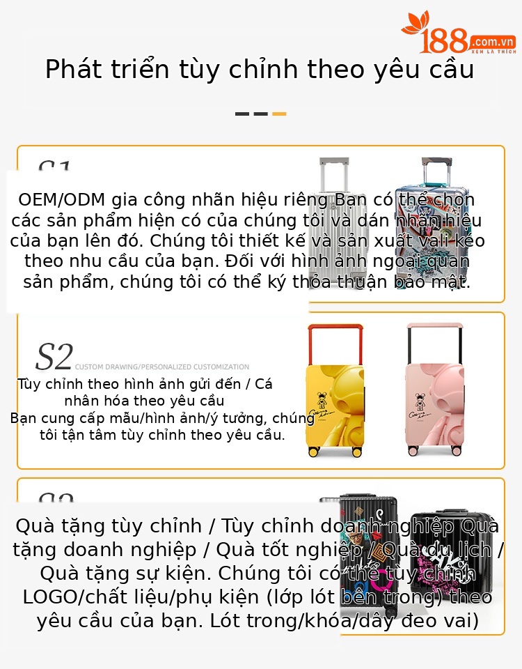 Vali khung nhôm sọc dọc nữ bánh xe phanh khóa số 24 inch — Màu đen, Màu trắng, Xanh mực chi tiết 15
