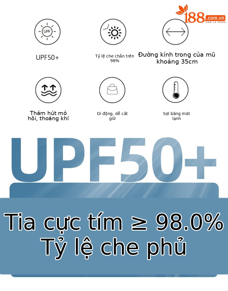 Mũ chống nắng nữ vành rộng hai mặt, chất liệu sợi mát, chống tia UV, đi biển thời trang — Tím khoai môn chi tiết 2