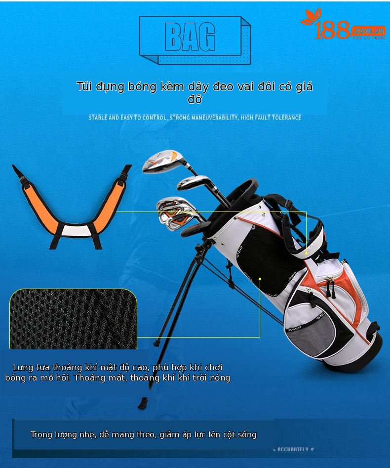 Bộ gậy golf trẻ em PGM NSR Junior nhẹ cho bé trai mới bắt đầu — Bộ trẻ em tùy chỉnh JRTG006 chi tiết 12
