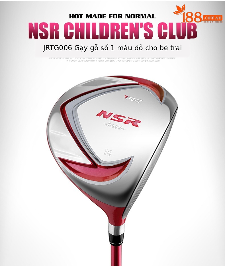 Bộ gậy golf trẻ em PGM NSR Junior nhẹ cho bé trai mới bắt đầu — Bộ trẻ em tùy chỉnh JRTG006 chi tiết 13