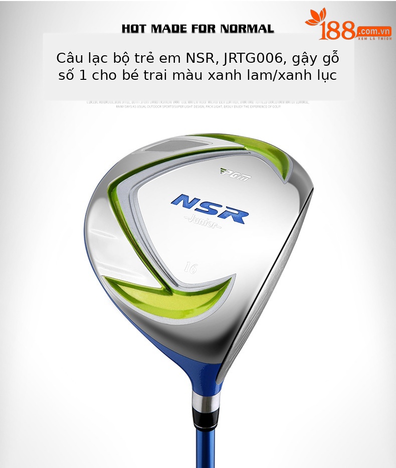 Bộ gậy golf trẻ em PGM NSR Junior nhẹ cho bé trai mới bắt đầu — Bộ trẻ em tùy chỉnh JRTG006 chi tiết 18