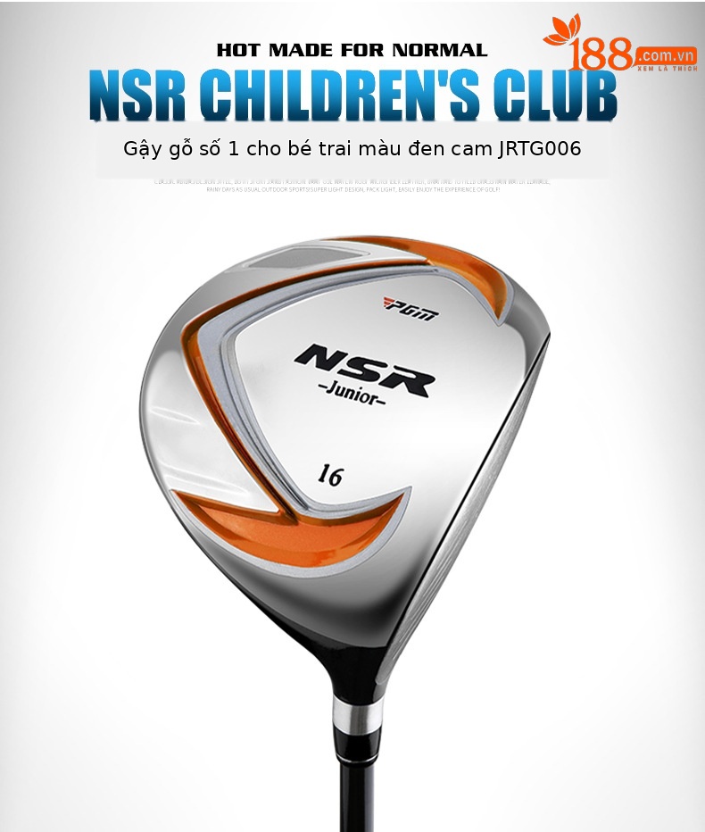 Bộ gậy golf trẻ em PGM NSR Junior nhẹ cho bé trai mới bắt đầu — Bộ trẻ em tùy chỉnh JRTG006 chi tiết 25