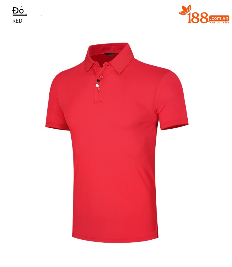 Áo thun golf nam ngắn tay thoáng khí nhanh khô chất liệu vải goff — Tay ngắn màu đen (Vải đính cườm) Tay ngắn màu đen (Vải đính cườm), Màu xanh navy, Màu hồng, Tay áo ngắn màu đen (Vải Lụa Sữa) chi tiết 12