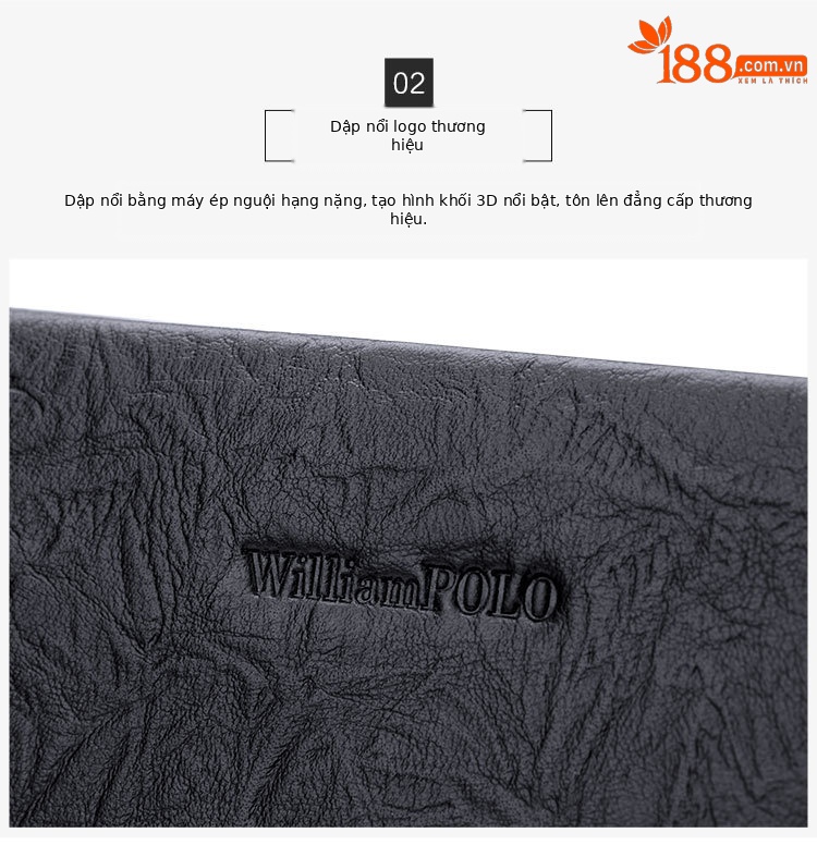 Túi clutch nam da bò thật phong bì tối giản chi tiết 6