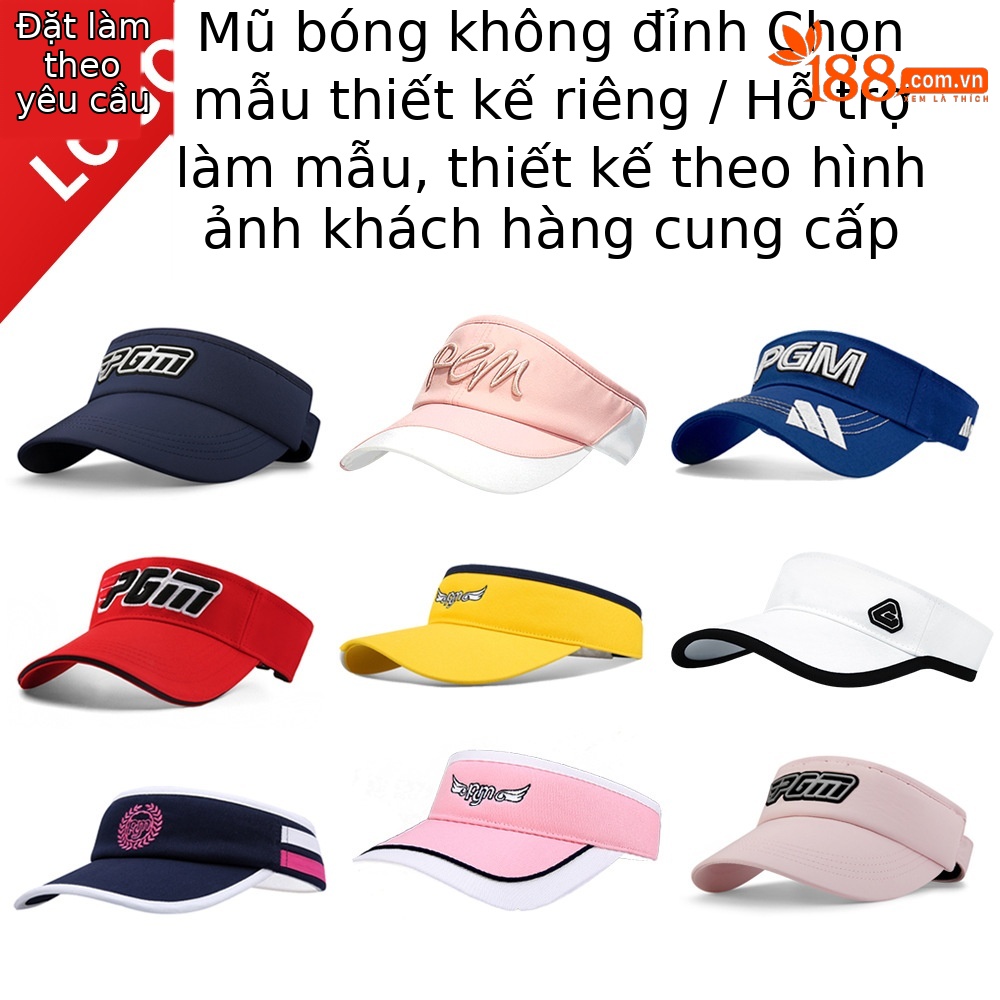 Mũ chống nắng nữ PGM vành rộng 22cm dây thun co giãn — MZ033 nữ Mũ rỗng màu xanh, MZ033 nữ Mũ rỗng màu trắng, MZ033 nữ Mũ rỗng màu đen, MZ033 nữ Mũ rỗng màu hồng