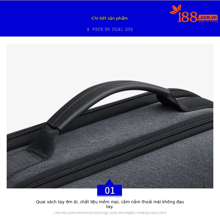 Ba lô nam chống nước đa năng Hoàng đế Paul, đựng laptop 15.6 inch chi tiết 13