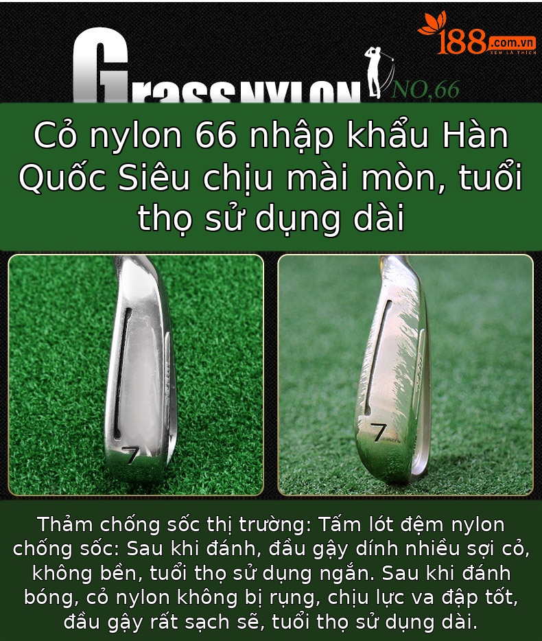 Đệm đánh golf PGM 3D hai lớp 1.5x1.5m cho sân tập — Miếng đệm 3D (không có đáy chống trượt), Miếng đệm 3D (có đáy chống trượt), Đệm dán (không có đáy chống trượt), Đệm dán (có đáy chống trượt) chi tiết 4