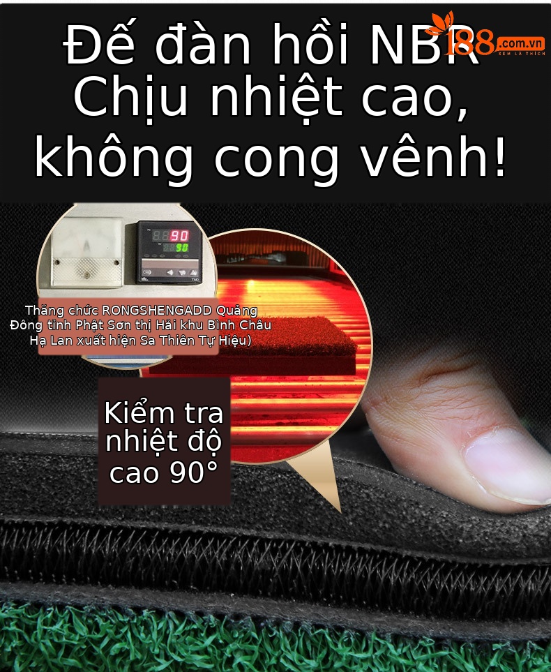 Đệm đánh golf PGM 3D hai lớp 1.5x1.5m cho sân tập — Miếng đệm 3D (không có đáy chống trượt), Miếng đệm 3D (có đáy chống trượt), Đệm dán (không có đáy chống trượt), Đệm dán (có đáy chống trượt) chi tiết 7