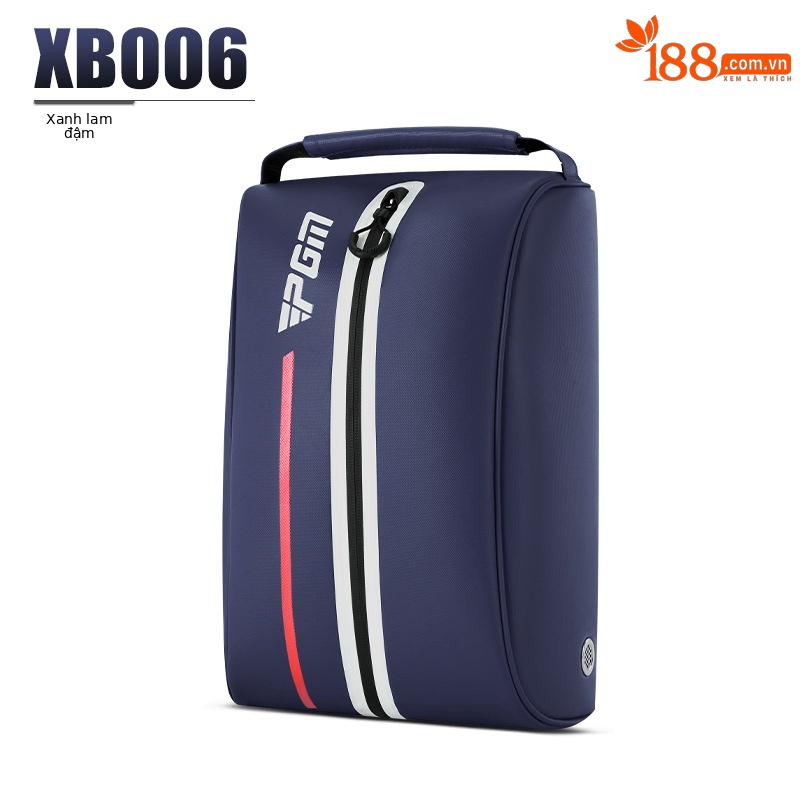 Túi đựng giày golf PGM siêu nhẹ xách tay vải nylon chống thấm 32x22x11cm — XB006-màu xanh đậm, XB006-màu đỏ, XB006-màu xám, XB006-màu trắng
