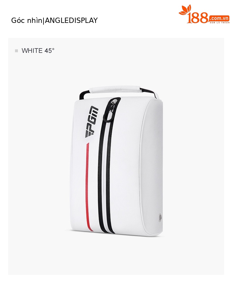 Túi đựng giày golf PGM siêu nhẹ xách tay vải nylon chống thấm 32x22x11cm — XB006-màu xanh đậm, XB006-màu đỏ, XB006-màu xám, XB006-màu trắng chi tiết 7