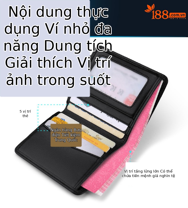 Ví nam siêu mỏng da bò Emperor Paul gập mini chi tiết 6