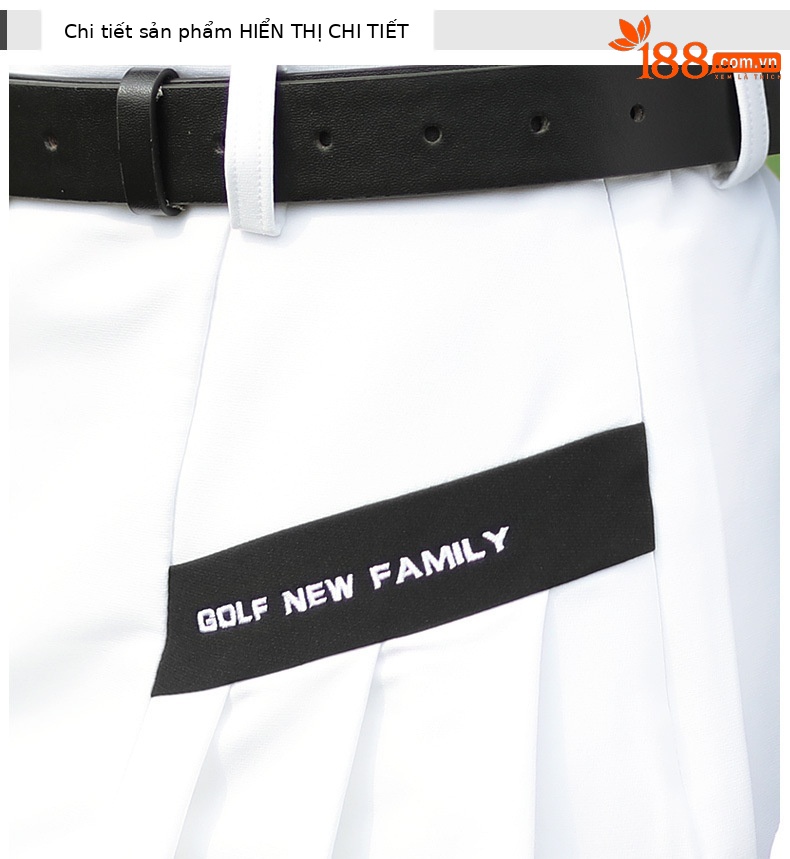 Váy golf nữ ngắn xếp ly thể thao mùa hè — Váy xếp ly nữ QZ055 [màu đỏ], Váy xếp ly nữ QZ055 [màu trắng], Váy xếp ly nữ QZ055 [màu đen] chi tiết 9