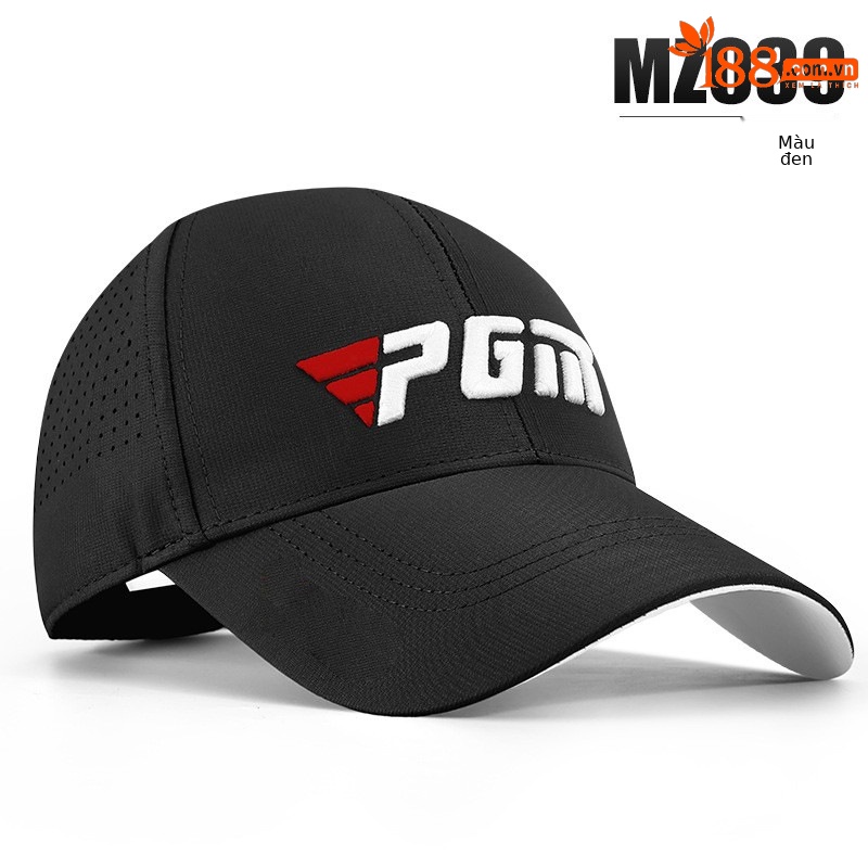 Mũ lưỡi trai golf PGM chống nắng lỗ lưới nam, thiết kế thể thao kèm mũ chống nắng Mark từ tính — MZ039-Màu đen, MZ039-màu trắng