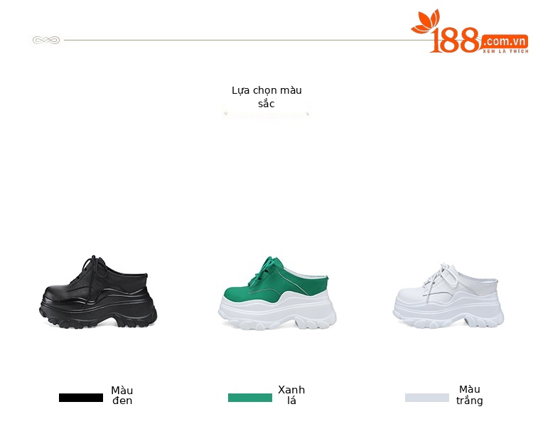 Dép sandal nữ quai chữ V đế dày 10 cm phối ren — Màu đen chi tiết 2