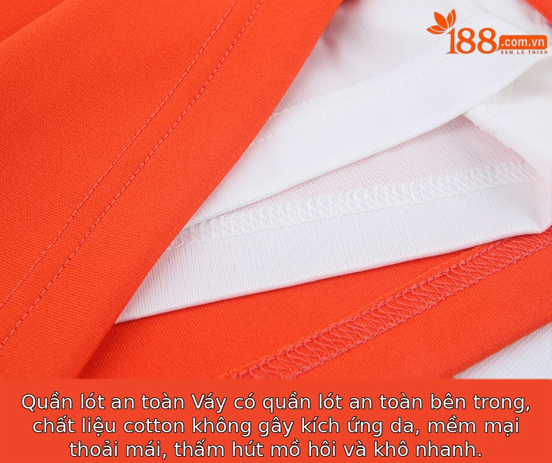 Váy golf nữ hakama dây kéo thời trang xếp ly lót an toàn — Qz012 màu cam, Qz012 màu đỏ hoa hồng, Qz012 màu trắng, QZ012 màu xanh lam chi tiết 28