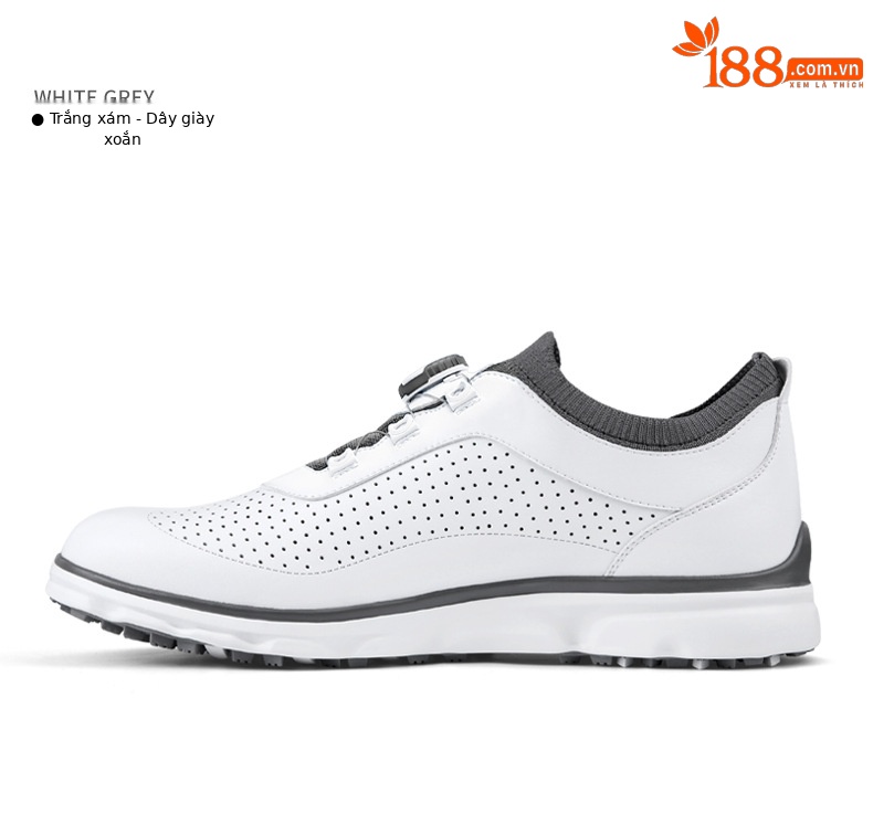 Giày golf nam PGM đế đinh dẻo thoáng khí, dây giày thường/khóa xoay — Xz202-trắng Xám [Dây giày thông thường], Xz202-trắng Xám [dây giày khóa xoay] chi tiết 15