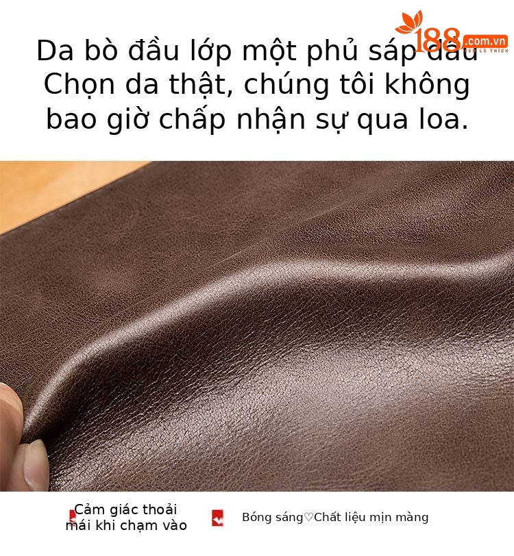 Ví nam dài bằng da thật chống trộm chống khử từ Emperor Coin Paul chi tiết 5