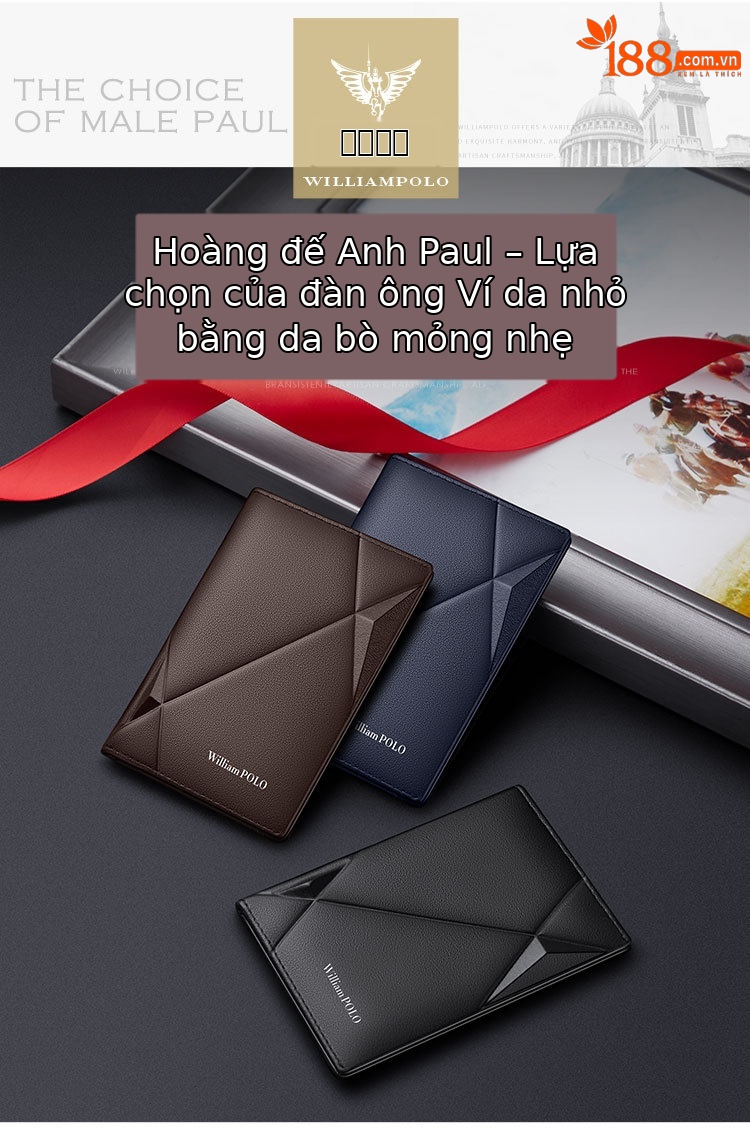 Ví card holder da bò chống trộm siêu mỏng Emperor Paul chi tiết 1