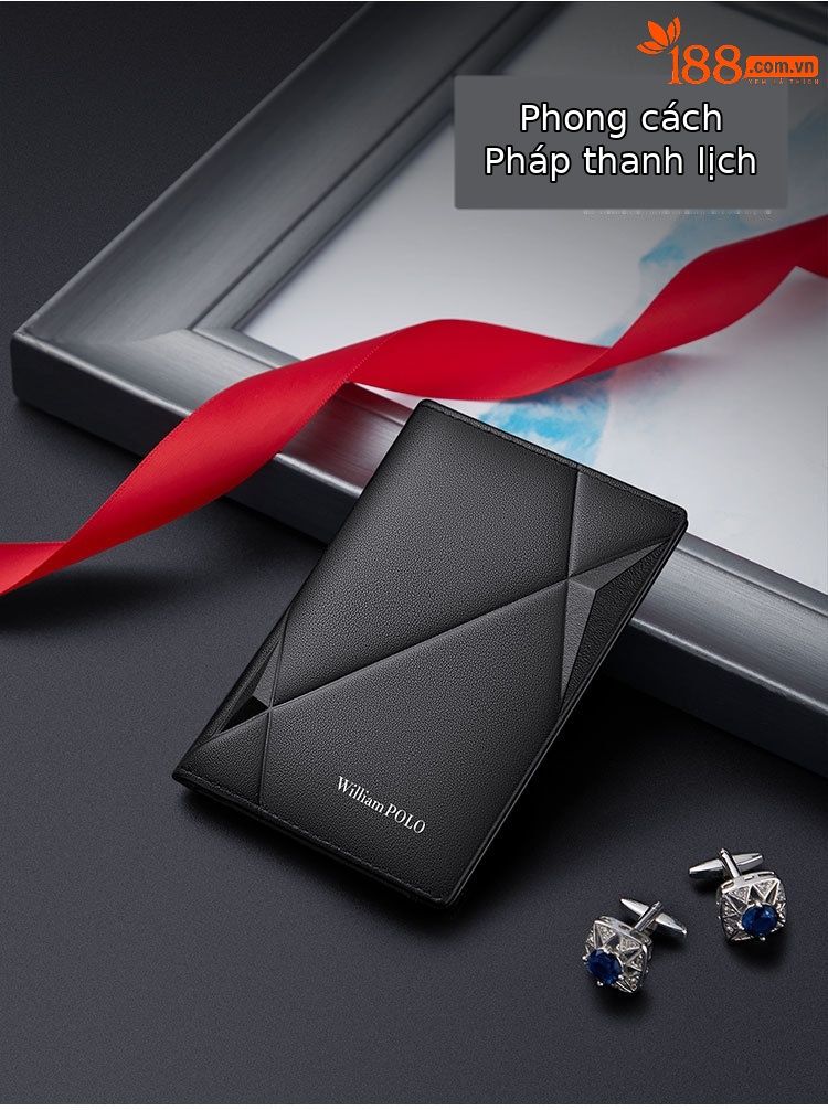 Ví card holder da bò chống trộm siêu mỏng Emperor Paul chi tiết 2