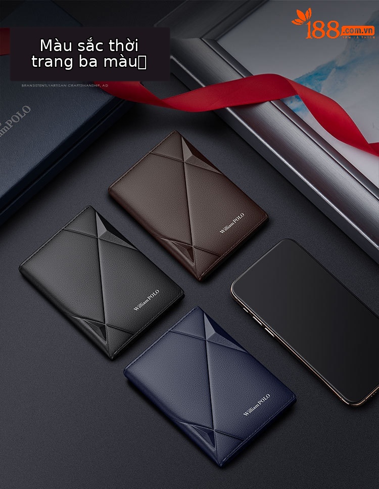 Ví card holder da bò chống trộm siêu mỏng Emperor Paul chi tiết 3
