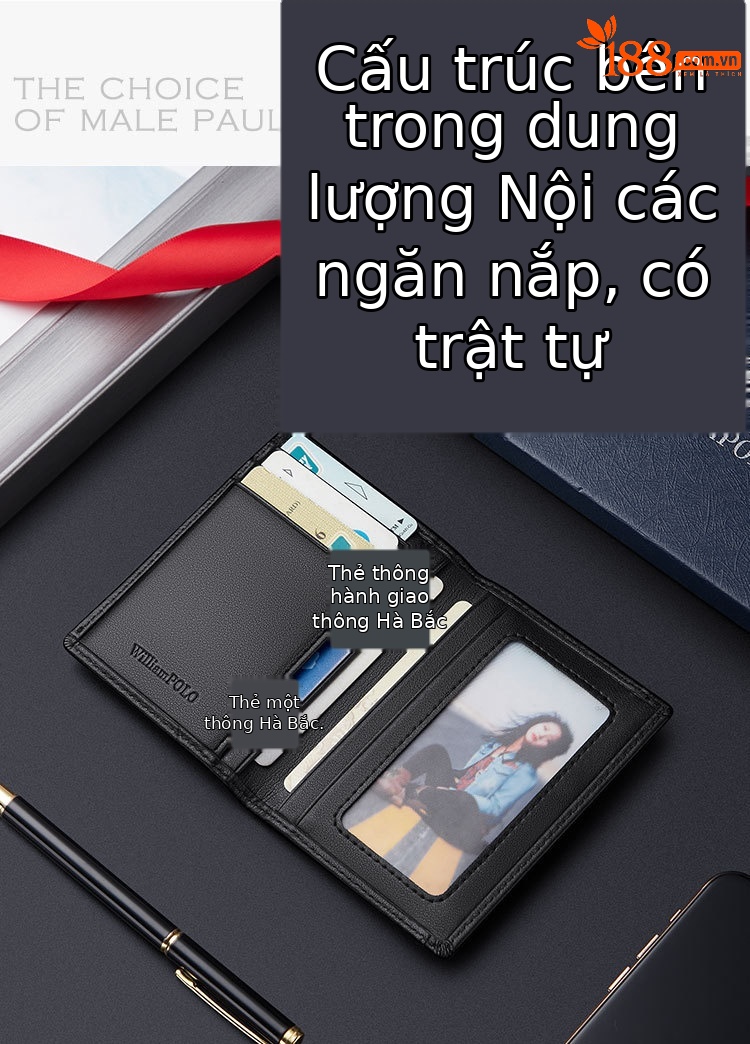 Ví card holder da bò chống trộm siêu mỏng Emperor Paul chi tiết 4