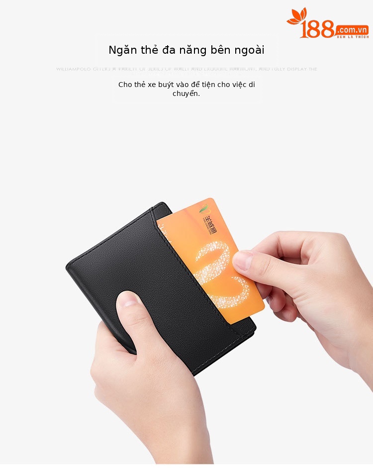 Ví card holder da bò chống trộm siêu mỏng Emperor Paul chi tiết 6