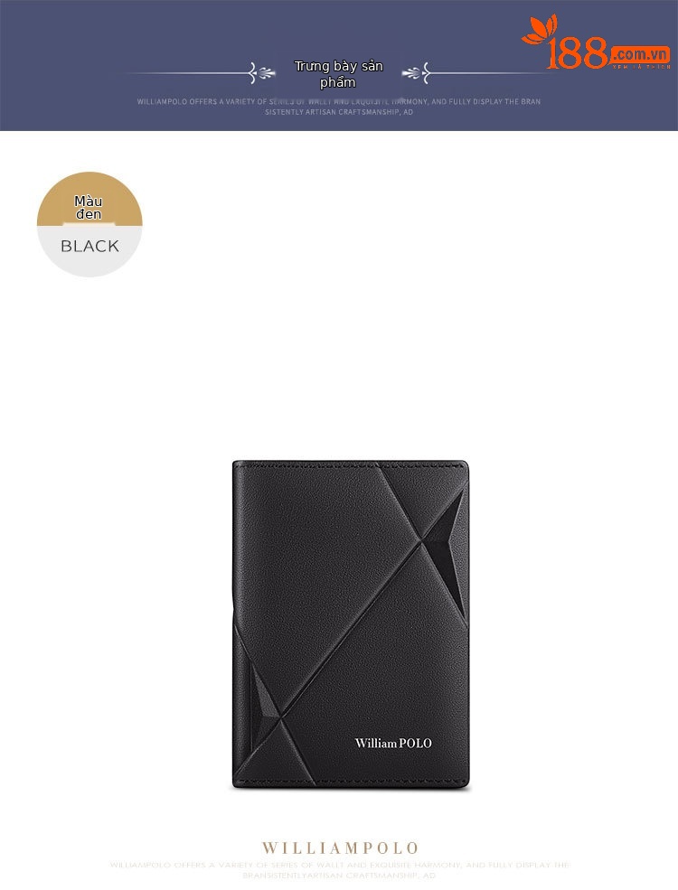 Ví card holder da bò chống trộm siêu mỏng Emperor Paul chi tiết 9