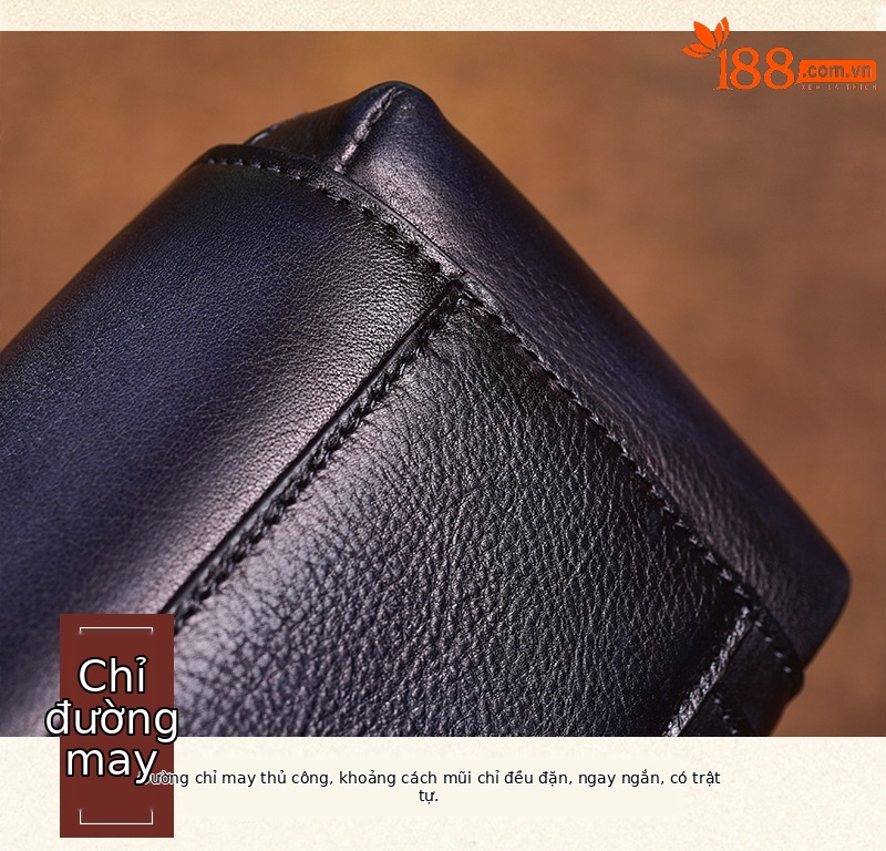 Ba lô da nam business cổ điển chống nước — Xanh lục đen, Đỏ đen chi tiết 9