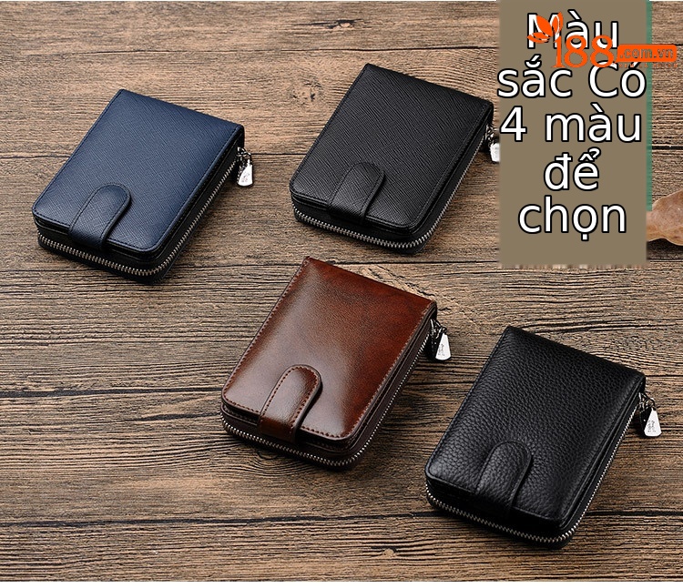 Ví card holder nam da bò nhiều ngăn đựng thẻ và bằng lái chi tiết 5