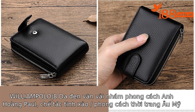 Ví card holder nam da bò nhiều ngăn đựng thẻ và bằng lái chi tiết 7