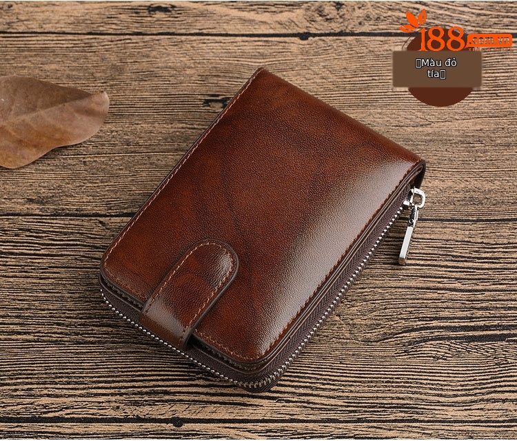 Ví card holder nam da bò nhiều ngăn đựng thẻ và bằng lái chi tiết 8