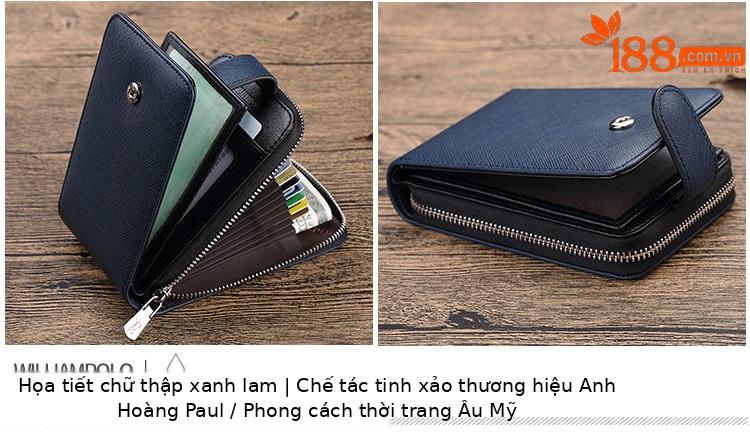 Ví card holder nam da bò nhiều ngăn đựng thẻ và bằng lái chi tiết 13