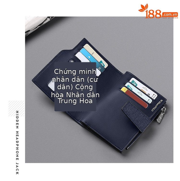Ví da bò nam nhiều khe thẻ Hoàng Đế Paul chi tiết 12