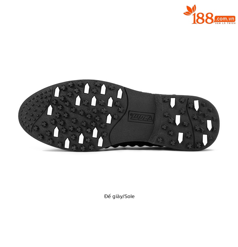 Giày golf nam da cá sấu không thấm nước đế đinh dẻo — XZ204-Đen chi tiết 15