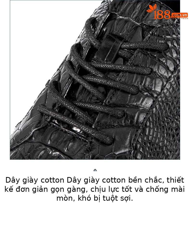 Giày golf nam da cá sấu không thấm nước đế đinh dẻo — XZ204-Đen chi tiết 19