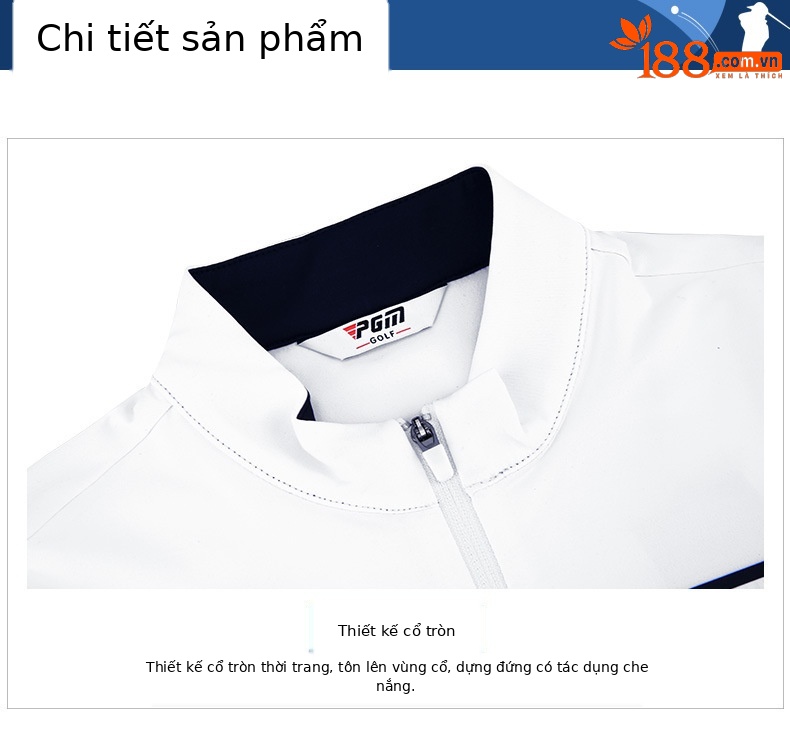 Áo thun golf bé trai PGM tay ngắn, chất liệu thun thể thao thoáng khí — Áo thun golf cho bé trai YF331 chi tiết 7
