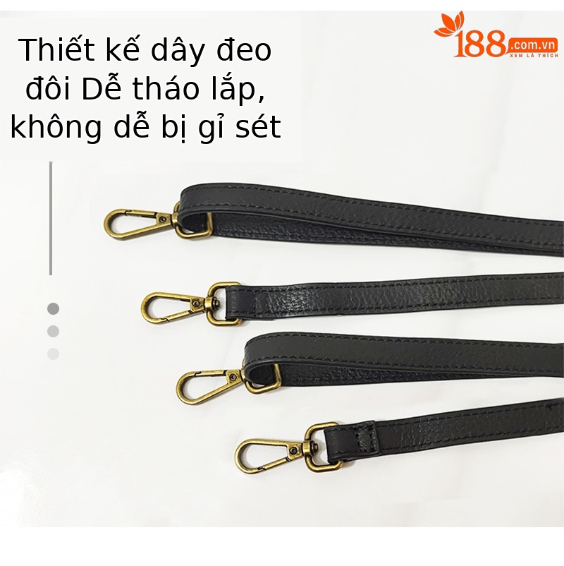 Ba lô nữ mini da bò thật họa tiết vải thiều — Màu xanh lam, Màu đen chi tiết 4