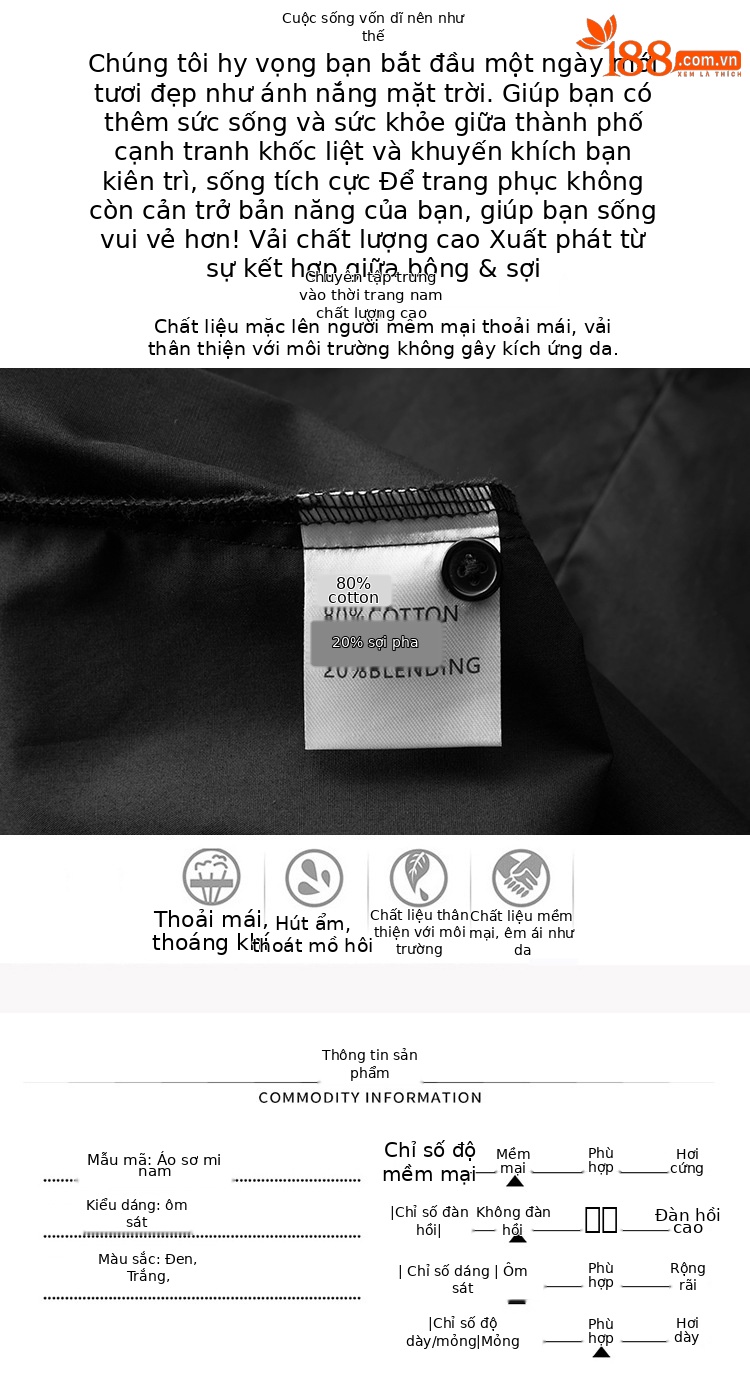 Áo sơ mi nam ngắn tay thiết kế cá tính có khóa kim loại — Màu trắng, Màu đen chi tiết 4