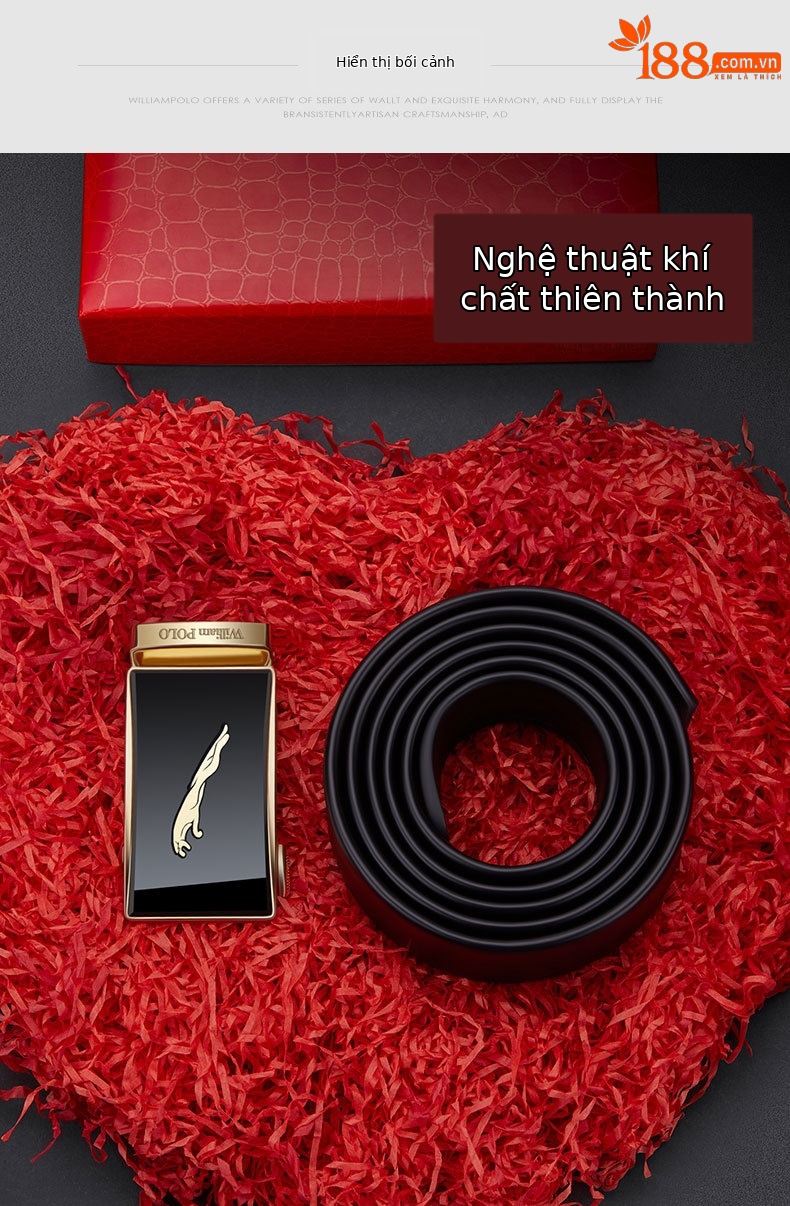 Thắt lưng nam da bò thật khóa tự động Emperor Paul, phong cách trẻ trung đa năng — 120cm, 130cm, 110cm, 125cm chi tiết 13