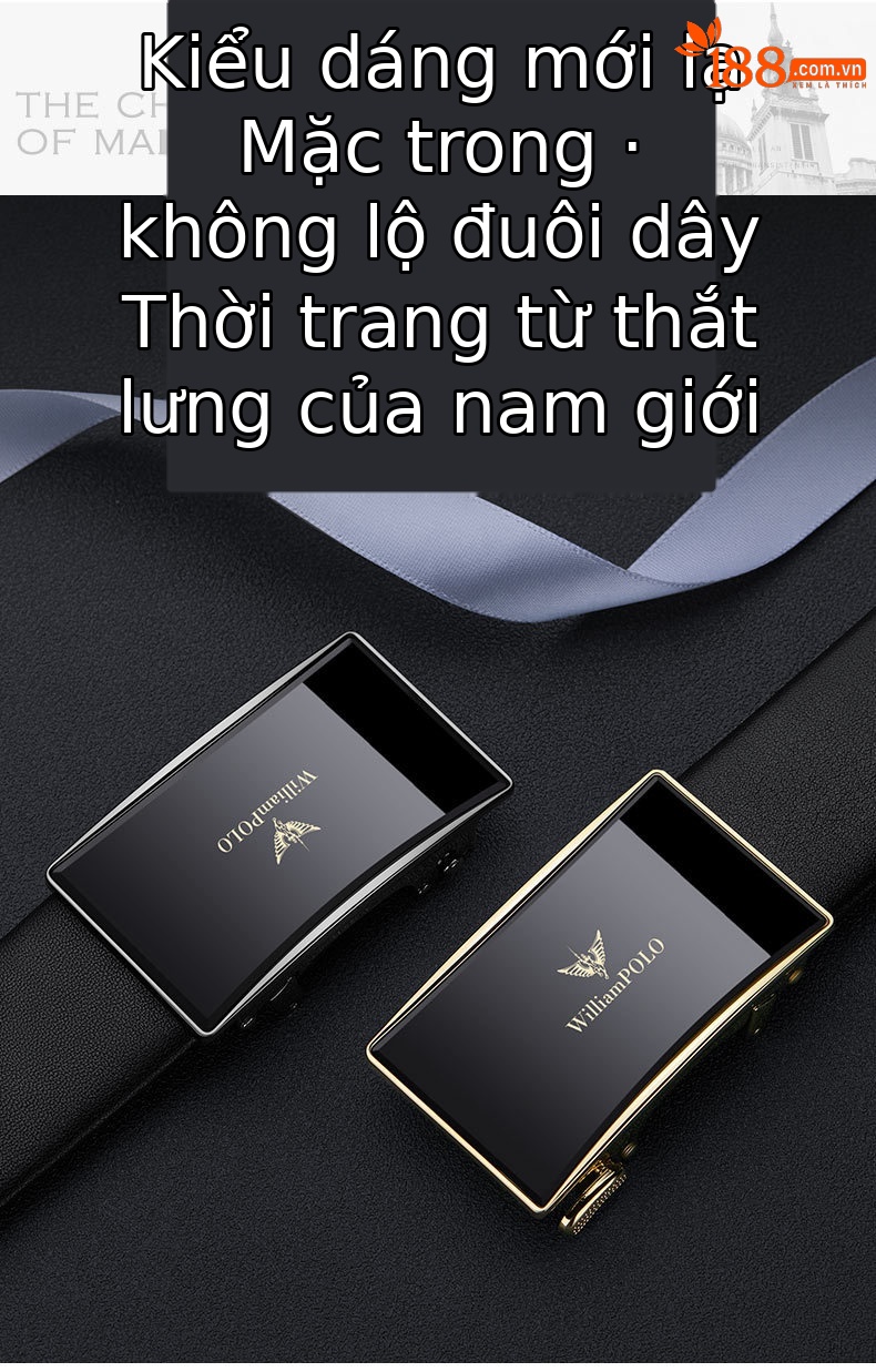 Thắt lưng da bò nam tự động khóa kim, dây lưng da thật công sở cao cấp — 120cm, 130cm, 110cm, 125cm chi tiết 1