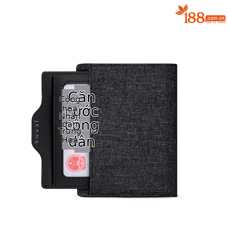 Ví nam gập mini canvas Emperor Paul chống mài mòn