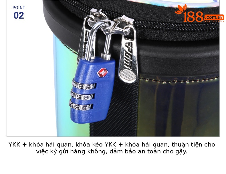 Túi golf PGM bảy màu chống nước bốn bánh đẩy phẳng kính thiên văn — QB122-bảy màu, QB122-Màu đen chi tiết 33