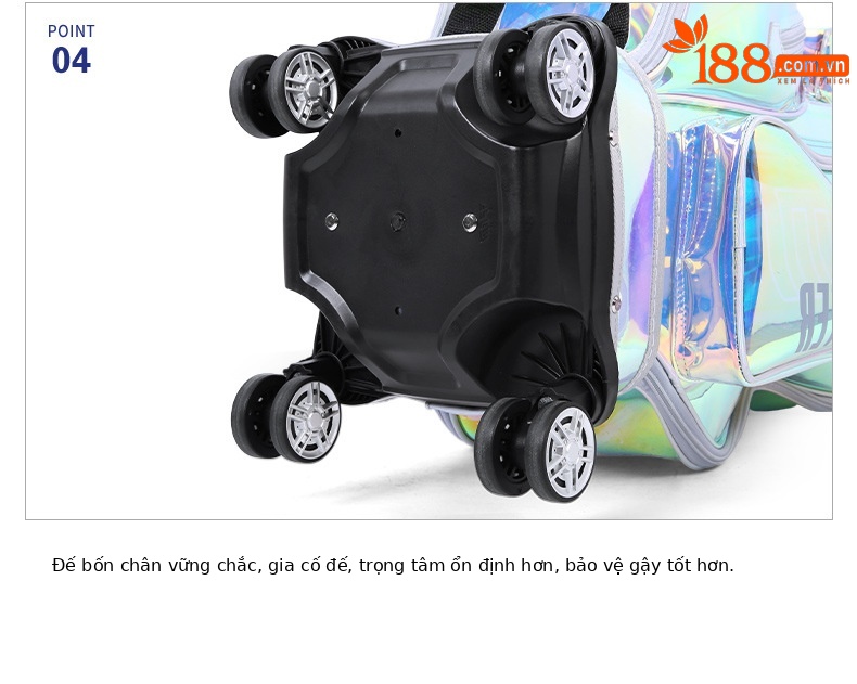 Túi golf PGM bảy màu chống nước bốn bánh đẩy phẳng kính thiên văn — QB122-bảy màu, QB122-Màu đen chi tiết 35
