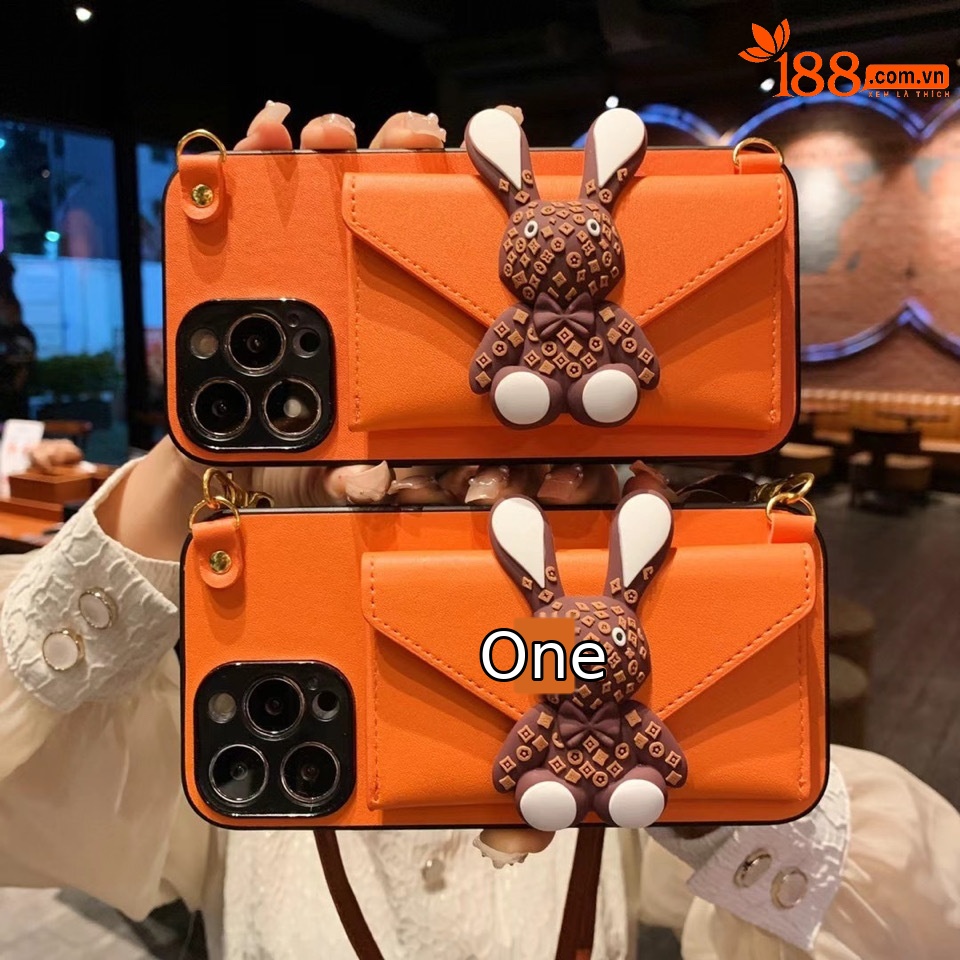 Ốp lưng điện thoại đeo chéo đựng thẻ, chống sốc viền dày, phù hợp Apple 17 Pro Max, iPhone 16, Huawei P40 — Ốp điện thoại đeo Chéo Thỏ màu cam, Ốp điện thoại đeo Chéo Thỏ màu nâu, Ốp điện thoại đeo Chéo Gấu bạo lực, Ốp điện thoại đeo Chéo Chó Pháp chi tiết 2