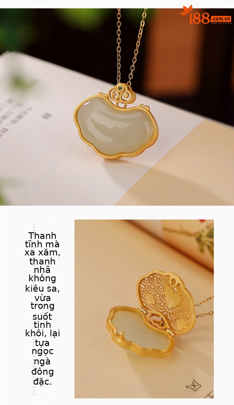 Mặt dây chuyền bạc S925 mạ vàng hình hươu bạc đính ngọc bích sapphire phong cách cổ điển — Kiểu Sapphire (không có dây chuyền) chi tiết 2