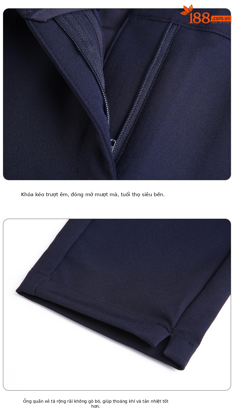 Quần golf nữ PGM dài, co giãn cao, chống thấm nước, dáng ôm thể thao — KUZ127-Xanh Navy [Dày dặn cho mùa Thu Đông] chi tiết 16