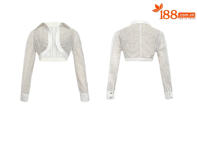 Áo khoác cardigan ngắn chống nắng mỏng nhẹ mặc trong nhà điều hòa — Màu đen chi tiết 6